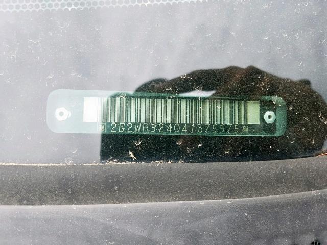 2G2WR524041375575 - 2004 PONTIAC GRAND PRIX Արծաթագույն լուսանկար 10