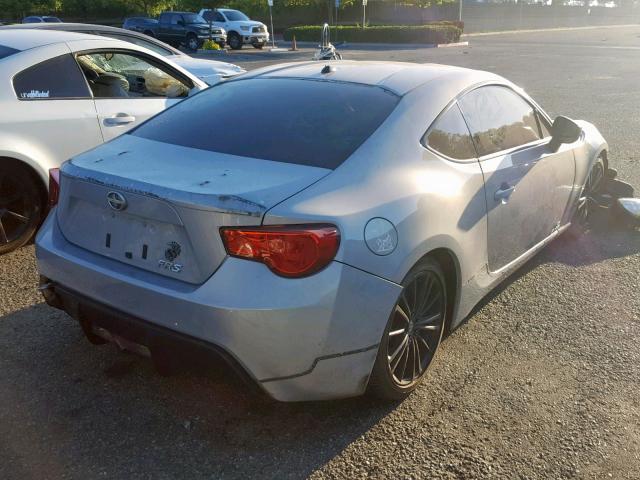 JF1ZNAA16D1730832 - 2013 TOYOTA SCION FR-S SILVER photo 4