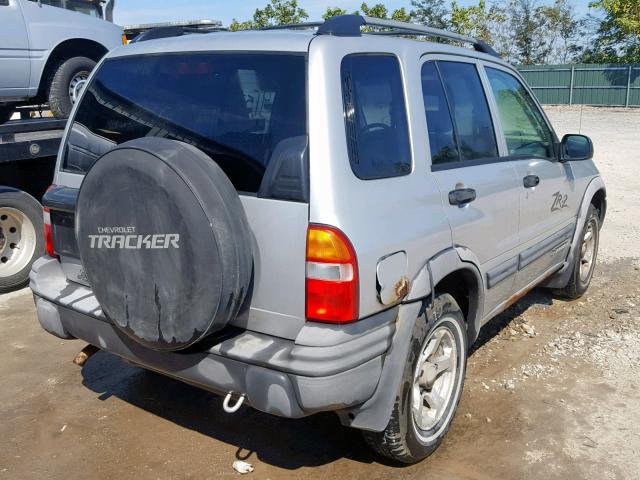 2CNBJ734136932972 - 2003 CHEVROLET TRACKER ZR SILVER photo 4