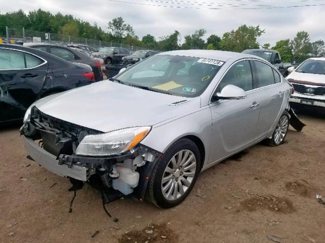 2G4GS5EKXC9164698 - 2012 BUICK REGAL PREM SILVER photo 2