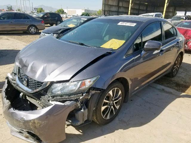 2HGFB2F88FH514925 - 2015 HONDA CIVIC EX GRAY photo 2