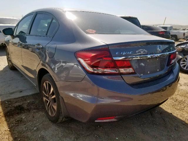 2HGFB2F88FH514925 - 2015 HONDA CIVIC EX GRAY photo 3