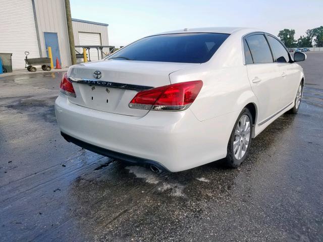 4T1BK3DB2BU372513 - 2011 TOYOTA AVALON BAS WHITE photo 4