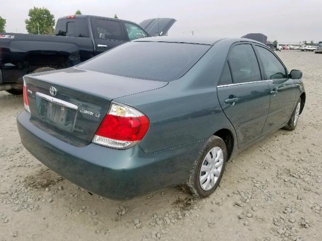 4T1BE32K05U080115 - 2005 TOYOTA CAMRY LE GREEN photo 4