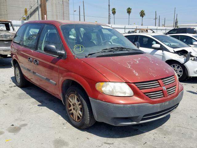 1D4GP25B25B370073 - 2005 DODGE CARAVAN SE RED photo 1