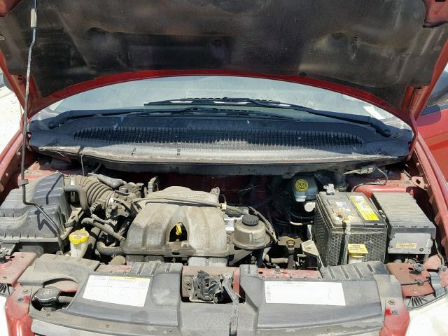 1D4GP25B25B370073 - 2005 DODGE CARAVAN SE RED photo 7