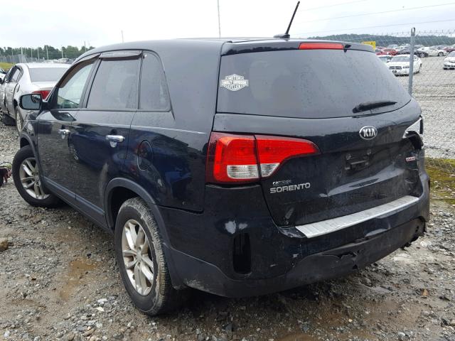 5XYKT3A61FG553151 - 2015 KIA SORENTO LX BLACK photo 3