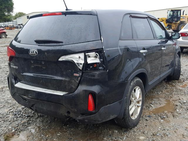 5XYKT3A61FG553151 - 2015 KIA SORENTO LX BLACK photo 4