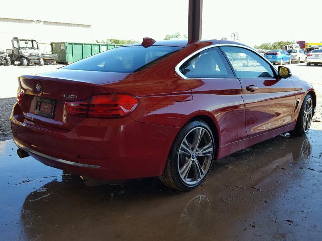 WBA4R7C59HK679562 - 2017 BMW 430I RED photo 4