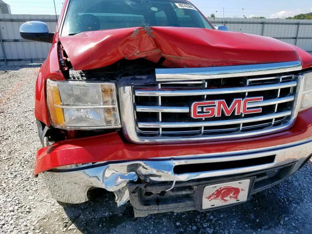 3GTRCVEA2AG297671 - 2010 GMC SIERRA C15 RED photo 9