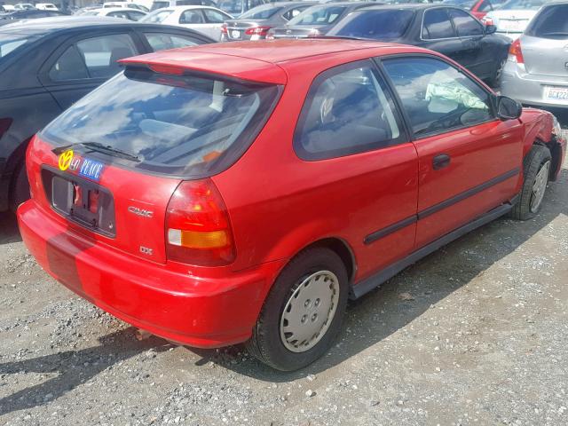 2HGEJ634XVH114306 - 1997 HONDA CIVIC DX RED photo 4