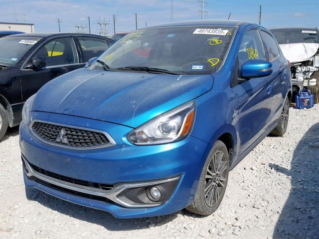 ML32A5HJ6JH004964 - 2018 MITSUBISHI MIRAGE GT BLUE photo 2