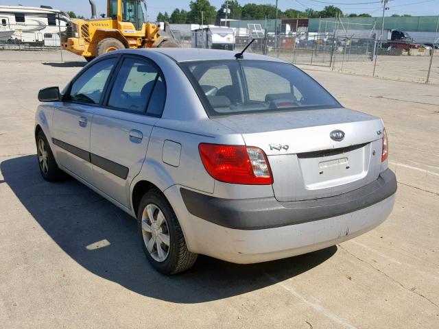 KNADE123366157296 - 2006 KIA RIO SILVER photo 3