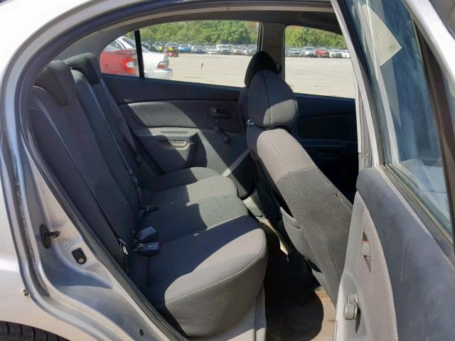 KNADE123366157296 - 2006 KIA RIO SILVER photo 6