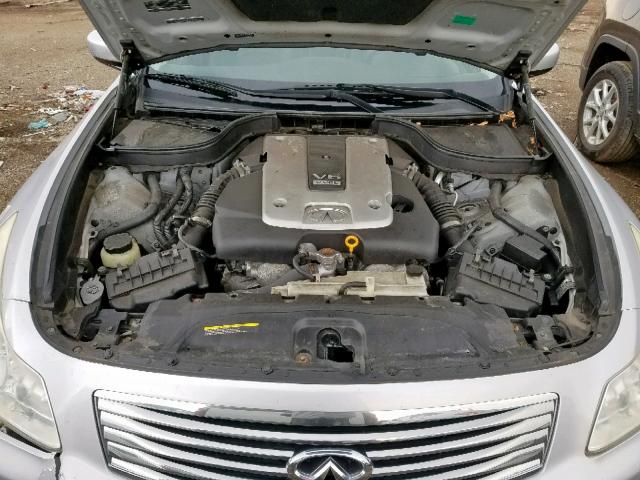 JNKCV61E69M305924 - 2009 INFINITI G37 BASE SILVER photo 7