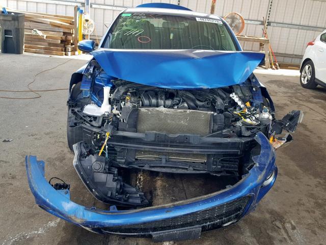 KNAFX6A81E5236855 - 2014 KIA FORTE EX BLUE photo 9