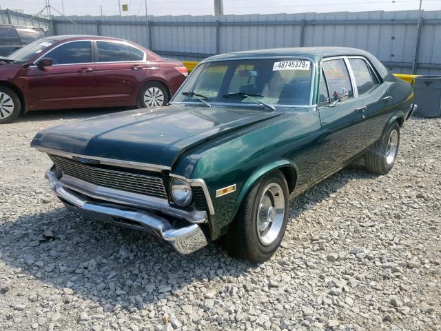 113691W327535 - 1971 CHEVROLET NOVA GREEN photo 2