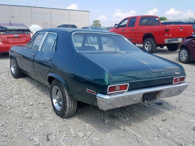 113691W327535 - 1971 CHEVROLET NOVA GREEN photo 3