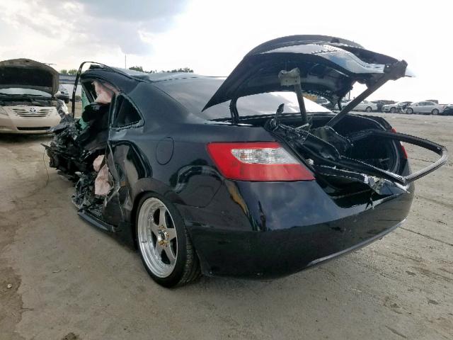 2HGFG12617H514122 - 2007 HONDA CIVIC LX BLACK photo 3