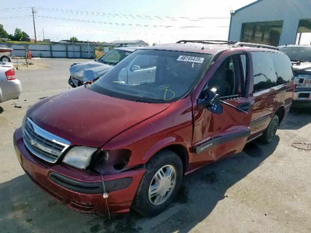 1GNDX03E11D247209 - 2001 CHEVROLET VENTURE MAROON photo 2