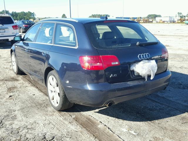 WAUKH74F56N090196 - 2006 AUDI A6 AVANT Q BLUE photo 3