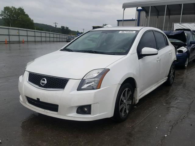 3N1AB6AP8CL695769 - 2012 NISSAN SENTRA 2.0 WHITE photo 2