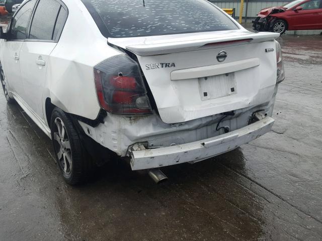 3N1AB6AP8CL695769 - 2012 NISSAN SENTRA 2.0 WHITE photo 9