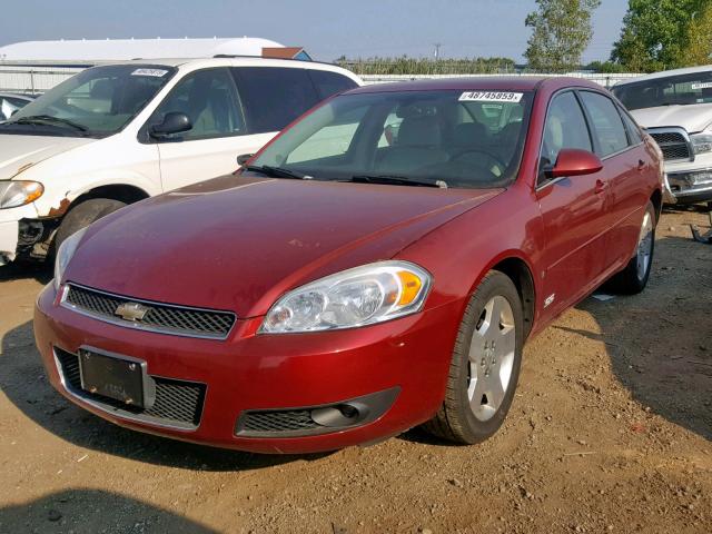 2G1WD58C879193484 - 2007 CHEVROLET IMPALA SUP RED photo 2