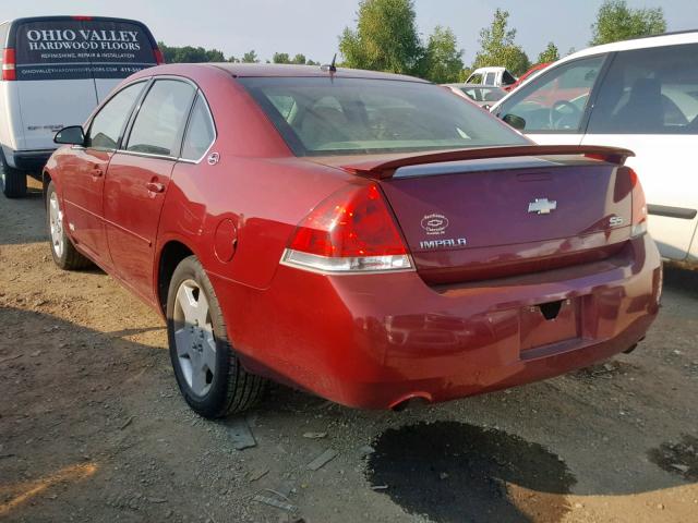 2G1WD58C879193484 - 2007 CHEVROLET IMPALA SUP RED photo 3