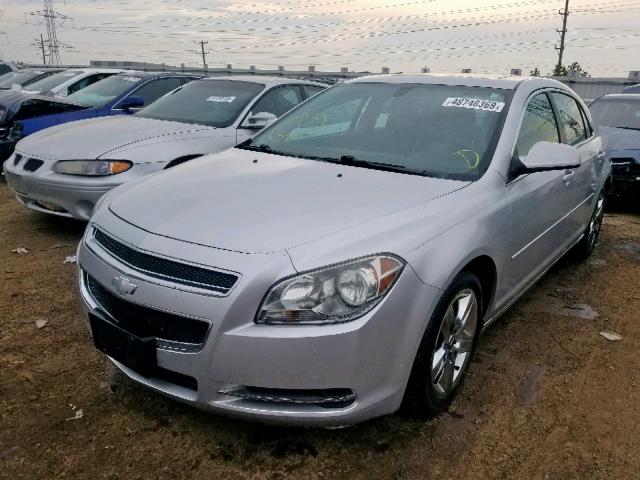 1G1ZC5EB8AF217437 - 2010 CHEVROLET MALIBU 1LT SILVER photo 2