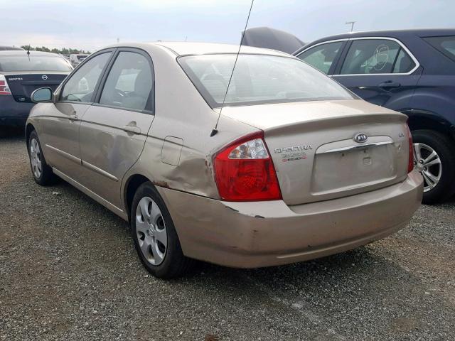 KNAFE121465278383 - 2006 KIA NEW SPECTR TAN photo 3