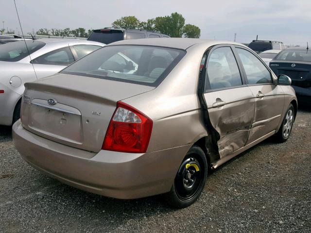 KNAFE121465278383 - 2006 KIA NEW SPECTR TAN photo 4