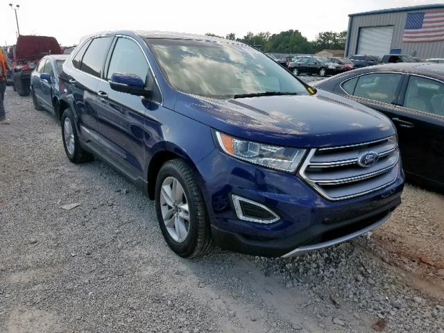 2FMPK4J96GBB50194 - 2016 FORD EDGE SEL BLUE photo 1