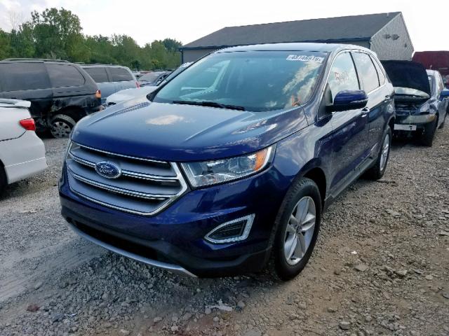 2FMPK4J96GBB50194 - 2016 FORD EDGE SEL BLUE photo 2