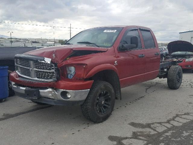 3D7KS28A98G205339 - 2008 DODGE RAM 2500 S RED photo 2