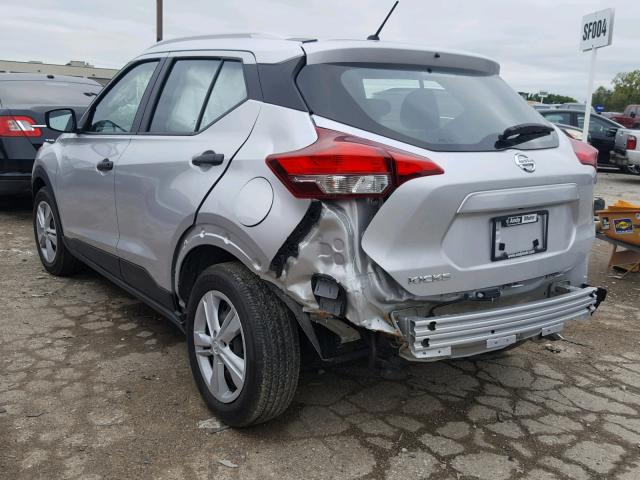 3N1CP5CUXJL521223 - 2018 NISSAN KICKS S SILVER photo 3