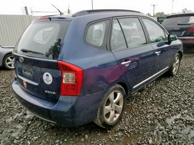 KNAFG526477114649 - 2007 KIA RONDO LX BLUE photo 4