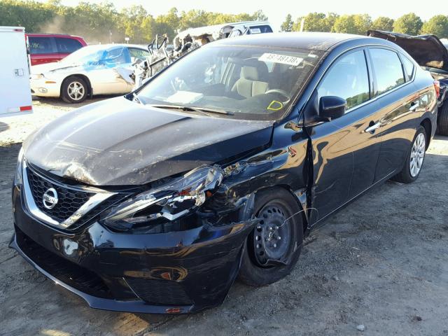 3N1AB7AP3HY388882 - 2017 NISSAN SENTRA S BLACK photo 2