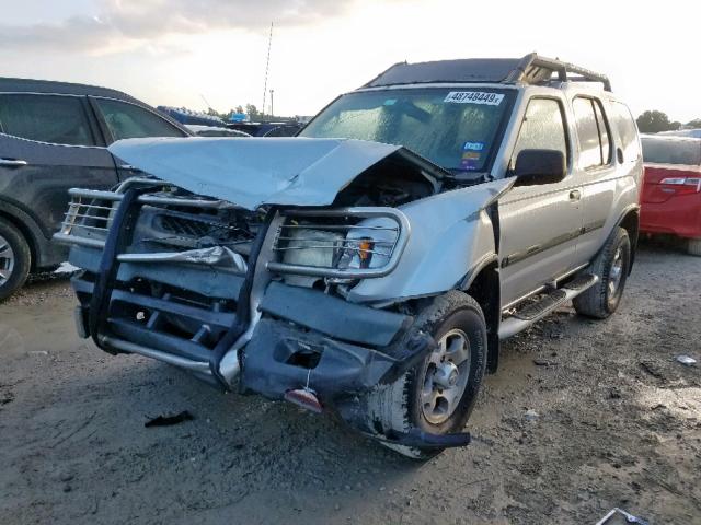 5N1ED28T71C532345 - 2001 NISSAN XTERRA XE SILVER photo 2