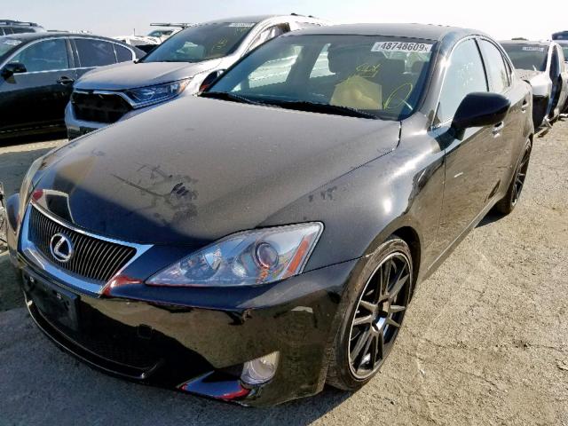 JTHBK262975037969 - 2007 LEXUS IS 250 BLACK photo 2