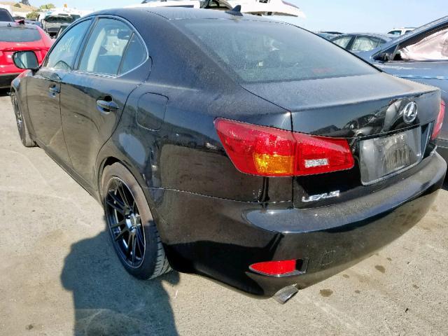 JTHBK262975037969 - 2007 LEXUS IS 250 BLACK photo 3