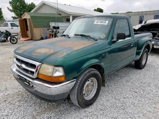 1FTYR10V8YPC17406 - 2000 FORD RANGER GREEN photo 2