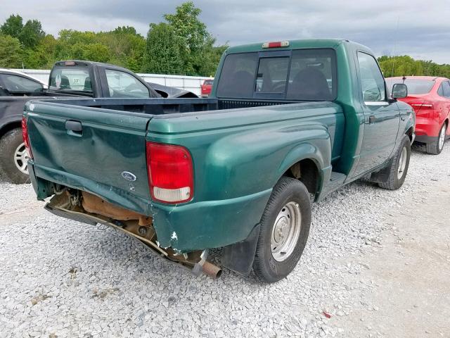 1FTYR10V8YPC17406 - 2000 FORD RANGER GREEN photo 4