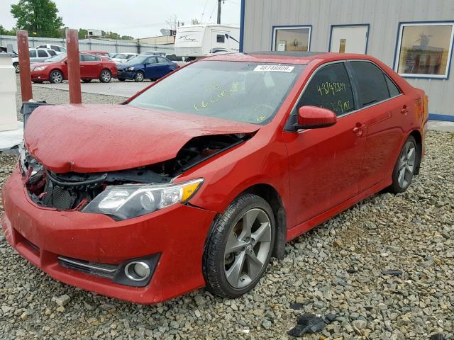 4T1BF1FKXCU614682 - 2012 TOYOTA CAMRY BASE RED photo 2