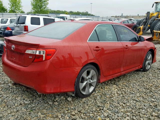 4T1BF1FKXCU614682 - 2012 TOYOTA CAMRY BASE RED photo 4