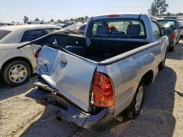 5TENX22N28Z471827 - 2008 TOYOTA TACOMA SILVER photo 4