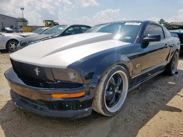 1ZVHT82H875229743 - 2007 FORD MUSTANG GT BLACK photo 2
