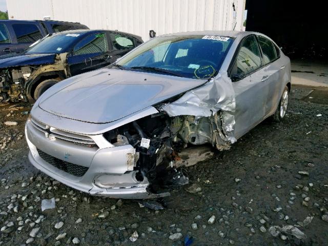 1C3CDFBA5DD150313 - 2013 DODGE DART SXT SILVER photo 2