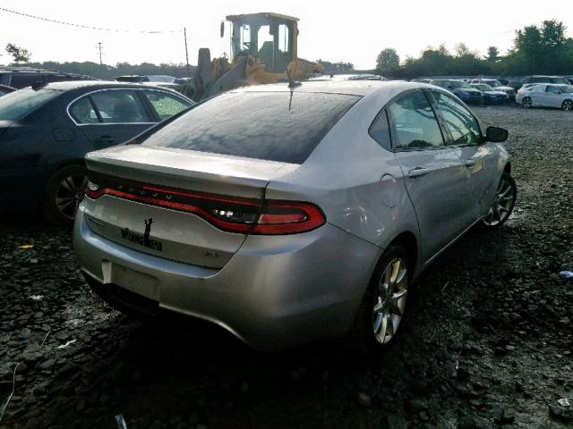 1C3CDFBA5DD150313 - 2013 DODGE DART SXT SILVER photo 4