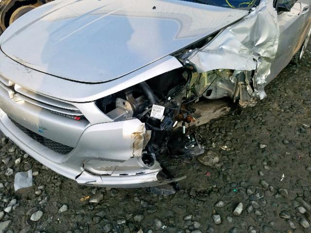 1C3CDFBA5DD150313 - 2013 DODGE DART SXT SILVER photo 9